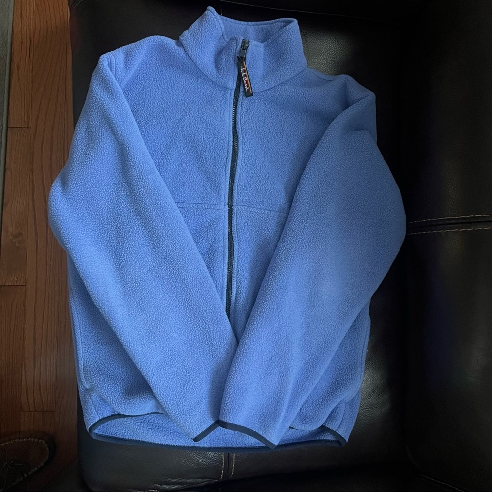 LL bean Blue Fleece Zip-Up Jacket